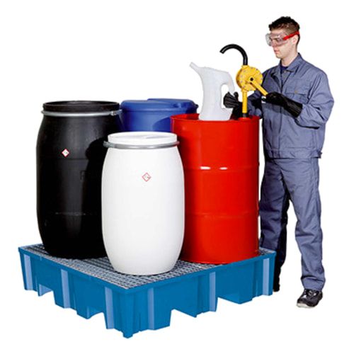 PE-Auffangwanne - 255 l - Einfahrtaschen - Traglast 950 kg - 270 x 1.240 x 1.240 mm (HxBxT)