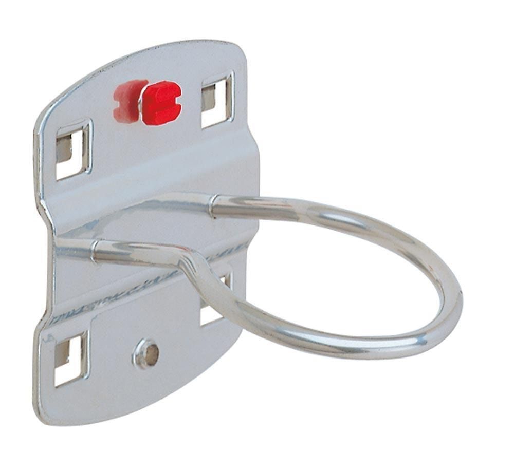 Maschinenhalter, für Lochplatte, große Grundplatte, Schraubsystem, Durchmesser 40 mm, Stahl, Kunststoff, Farbe Aluminium