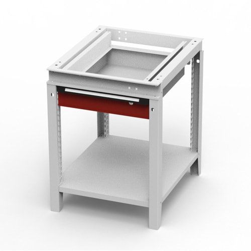 OTTOKIND Werkbank - Arbeitsplatte bündig - 850 x 605 x 750 mm (HxBxT) - Schublade - Ablageboden - lichtgrau