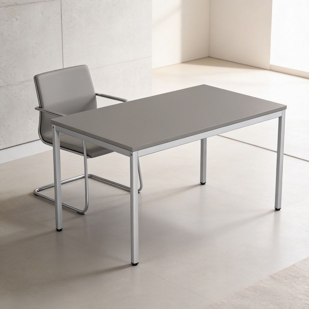 Schreibtisch - 4-Fuß Eco - Bürotisch - 720 x 1.000 x 800 mm (HxBxT) - Gestell lichtgrau - Ahorn