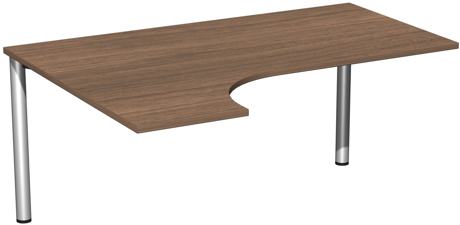 Eckschreibtisch - Ecke links - 4-Fuß Flex - 720 x 1.600 x 1.200 mm (HxBxT) - Gestell anthrazit - Ahorn