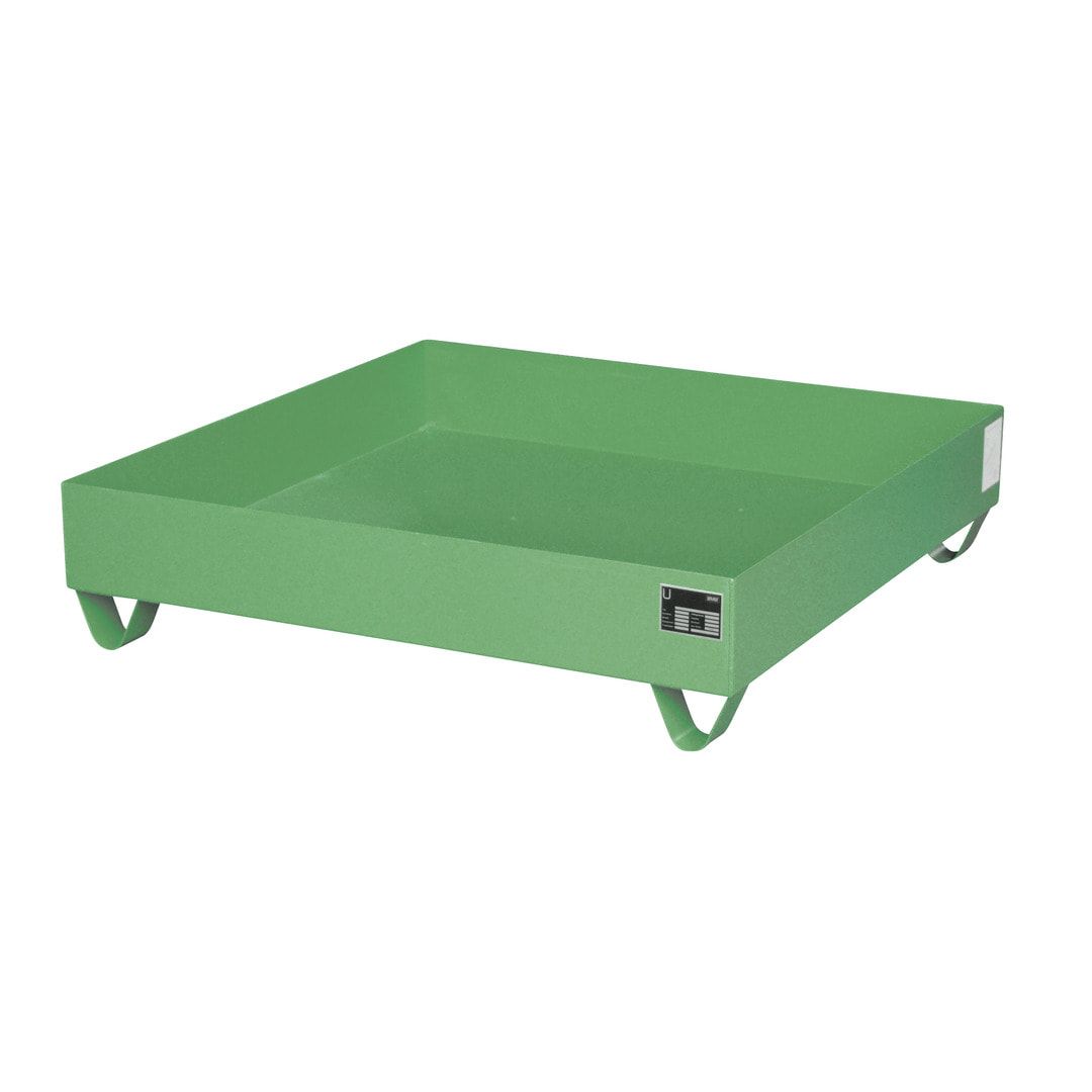 Auffangwanne - 1.200 x 1.200 mm (BxT) - 230 l - Füße - feuerrot