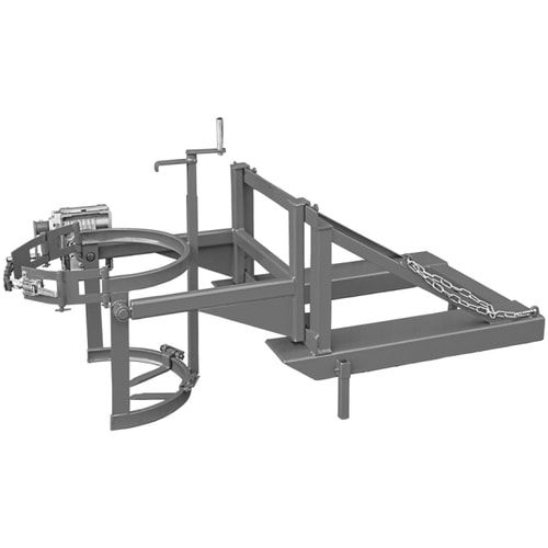 Eichinger Fasskipper für Stapler, Kippbar per Handkurbel, 200l Fässer, 360 kg, 360 Grad, 720 x 1.115 x 1.850 mm (HxBxT), Farbe anthrazitgrau