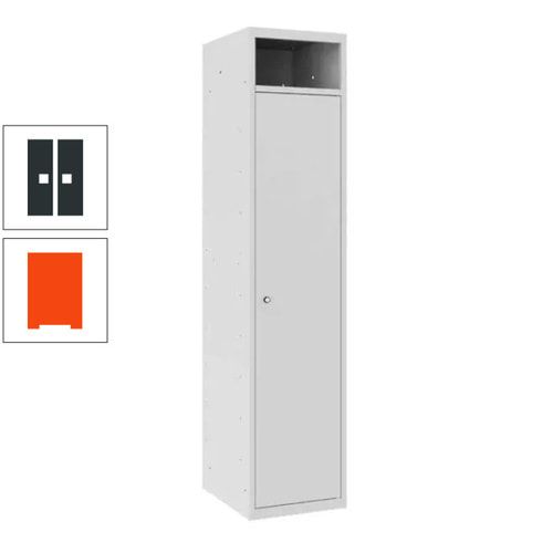 Wäschesammelschrank, Wäscheschrank, Einwurfschlitz, Zylinderschloss, 1.800 x 400 x 500 mm (HxBxT), Korpus anthrazitgrau, Front anthrazitgrau