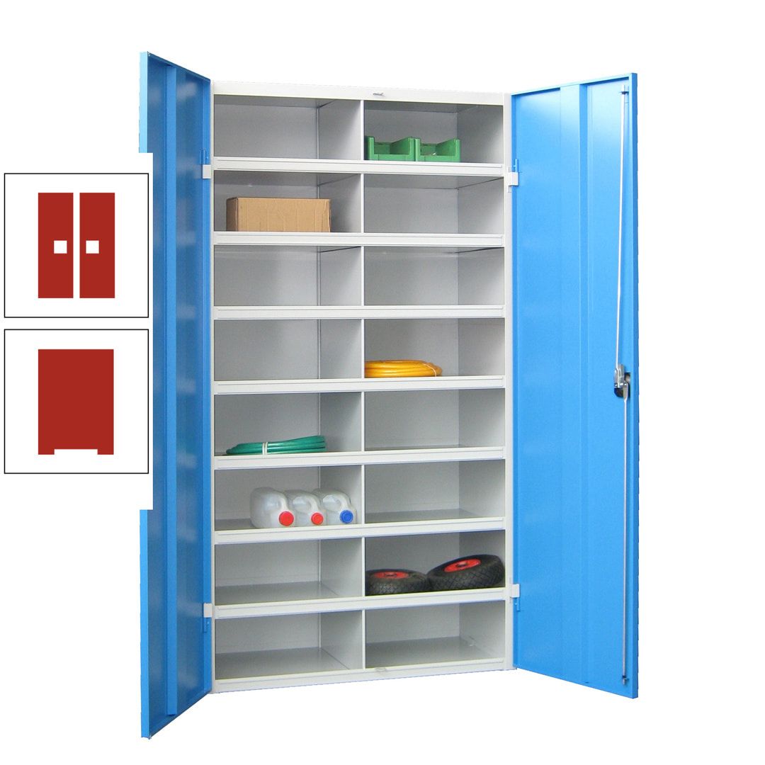 Aktenschrank - Fächerschrank - Sortierstation - 16 Fächer - Büroschrank - Dokumentenablage - 1.800 x 1.000 x 530 mm (HxBxT) - anthrazitgrau