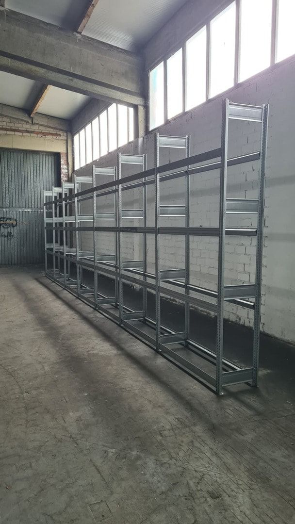 Gebrauchtes Räderregal Reifenregal - 250 kg - 2.500 x 9.051 x 400 mm (HxBxT) - 4 Ebenen - 7 Felder Set - Steckregal BERT