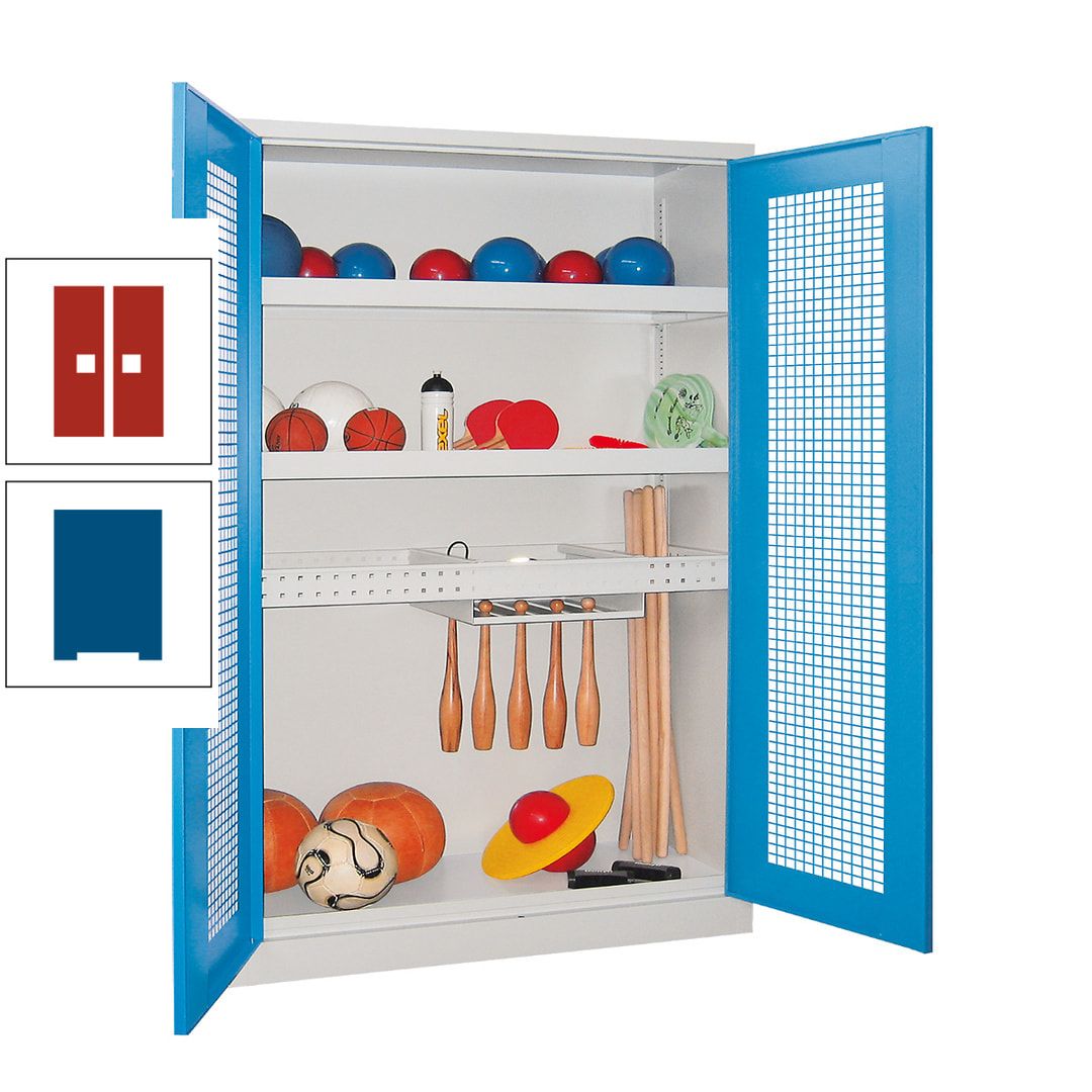 Sportschrank - Vollblechtüren - Variante 2 - 1.950x1.200x500 mm (HxBxT) - anthrazitgrau