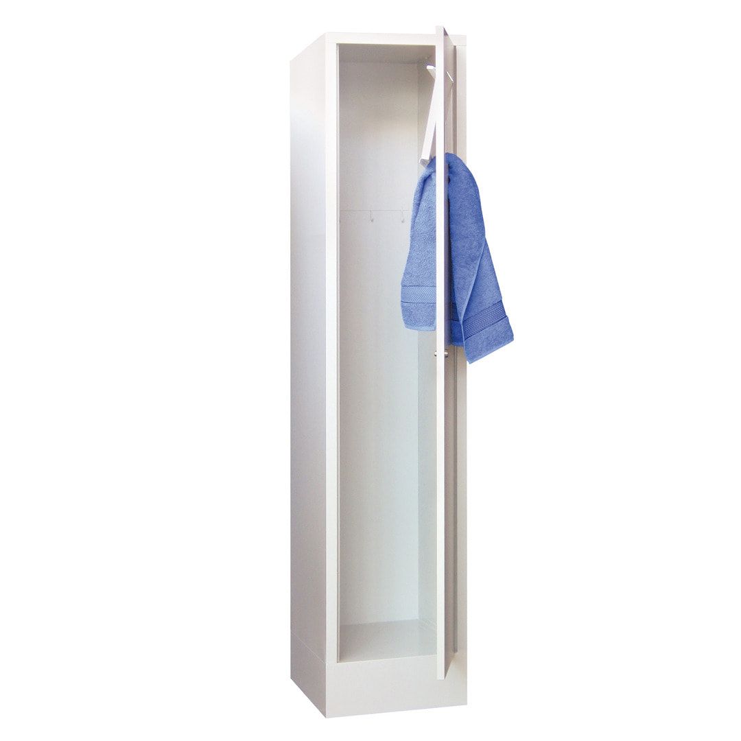 Wäschesammelschrank - 1.850 x 400 x 500 mm (HxBxT) - Füße - Drehriegel - anthrazitgrau