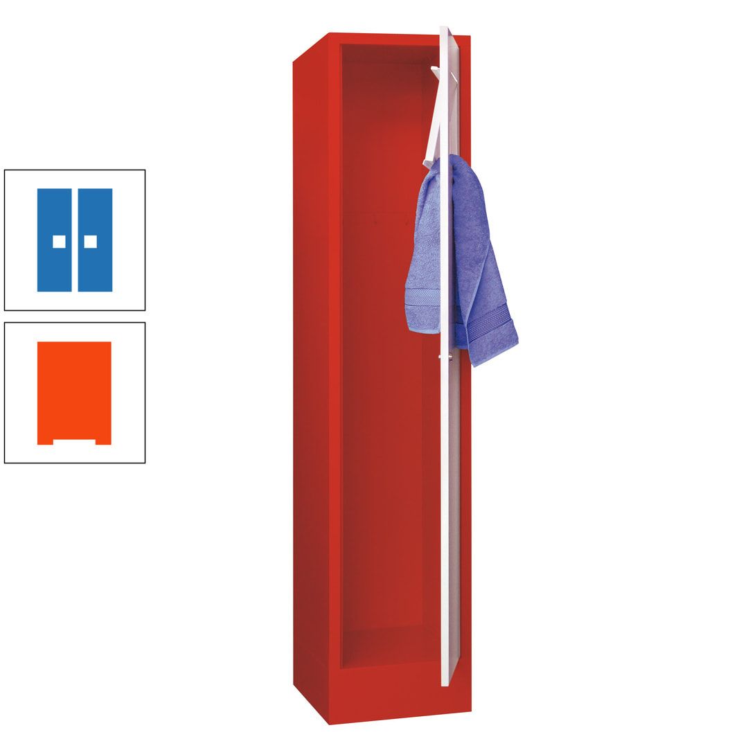 Wäschesammelschrank - 1.850 x 400 x 500 mm (HxBxT) - Sockel - Drehriegel - anthrazitgrau