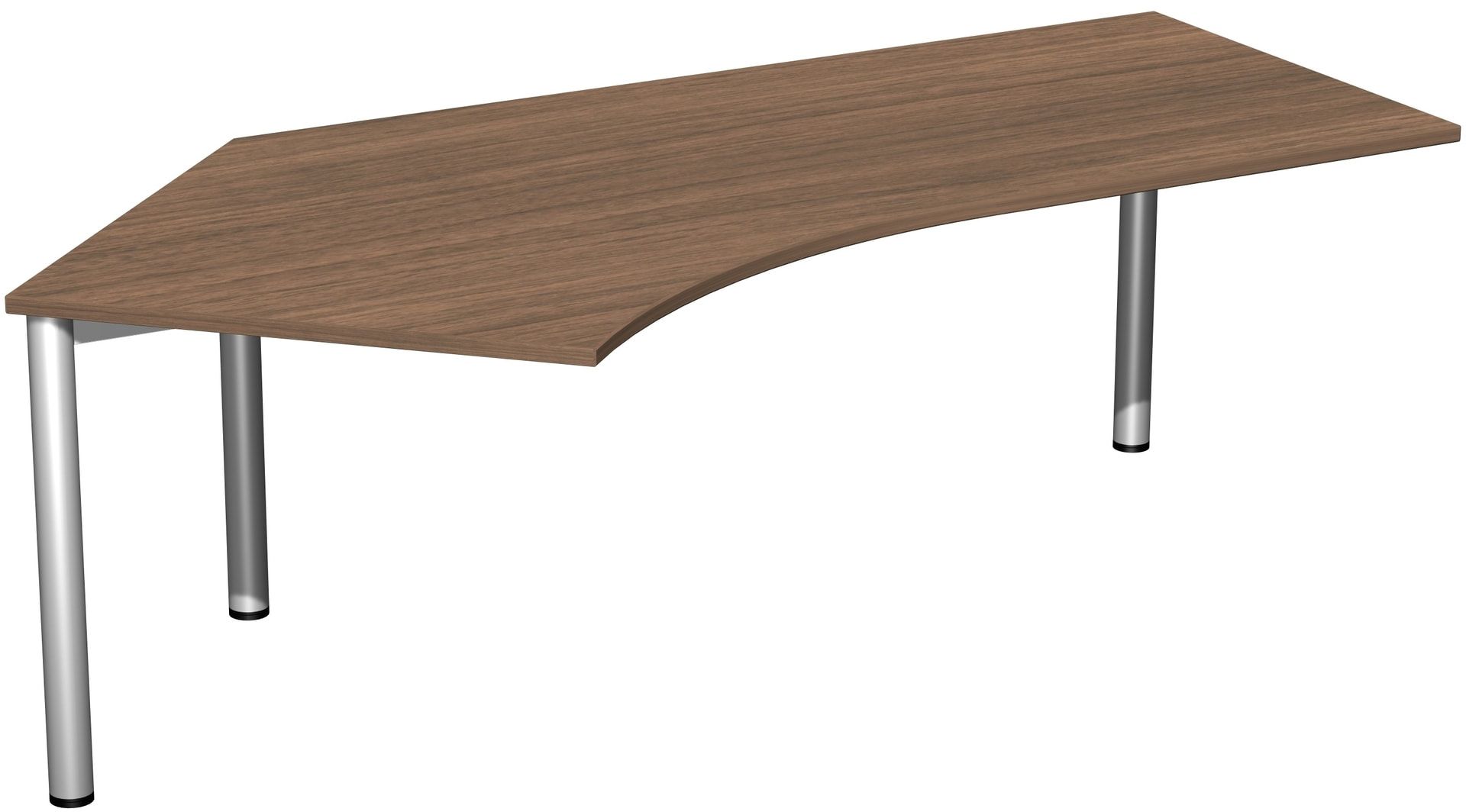 Winkel-Schreibtisch - Winkel links - 4-Fuß Flex - 720 x 2.166 x 1.130 mm (HxBxT) - Gestell anthrazit - Ahorn