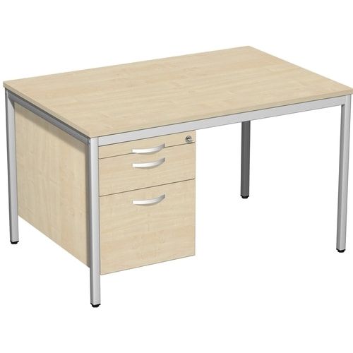 Hängecontainer - 3 Schubfächer - Serie Eco - 522 x 430 x 800 mm (HxBxT) - abschließbar - beidseitig verwendbar - Dekor Ahorn, Ahorn