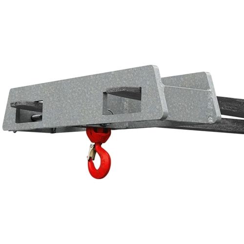 Eichinger Lasthaken für 2 Staplerzinken, Einfahrtaschen 60 x 160 x 300 mm (HxBxT), 130 x 180 x 790 mm (HxBxT), Gewicht 30 kg, Farbe anthrazitgrau