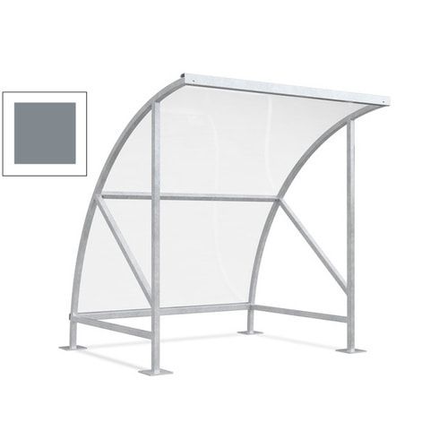 Fahrradunterstand - Fahrradgarage mit Bogendach - Stahl und Kunststoff - 2.290 x 2.090 x 2.100 mm (HxBxT) - Farbe Achatgrau