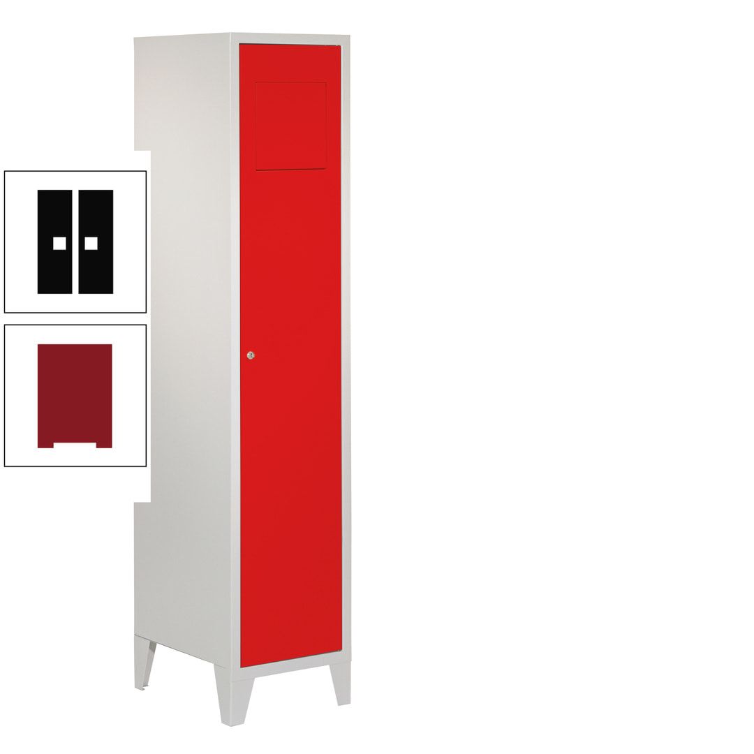 Wäschesammelschrank - 1.850 x 400 x 500 mm (HxBxT) - Füße - Drehriegel - anthrazitgrau