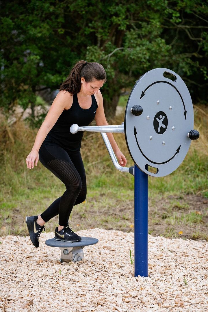 Twist und Flexrad, Fitness, Gleichgewichtstraining, Trainingsgerät Oberkörper, ergonomisch, 2 Nutzer, Fitness-App, 1.650 x 1.180 x 800 mm (HxBxT)