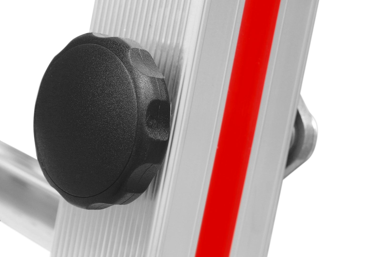 Aluminium-Treppenstehleiter - beidseitig begehbar - stufenlos verstellbare Fußverlängerungen - Länge 1.470 - Breite oben/unten 340/505 - Aluleiter