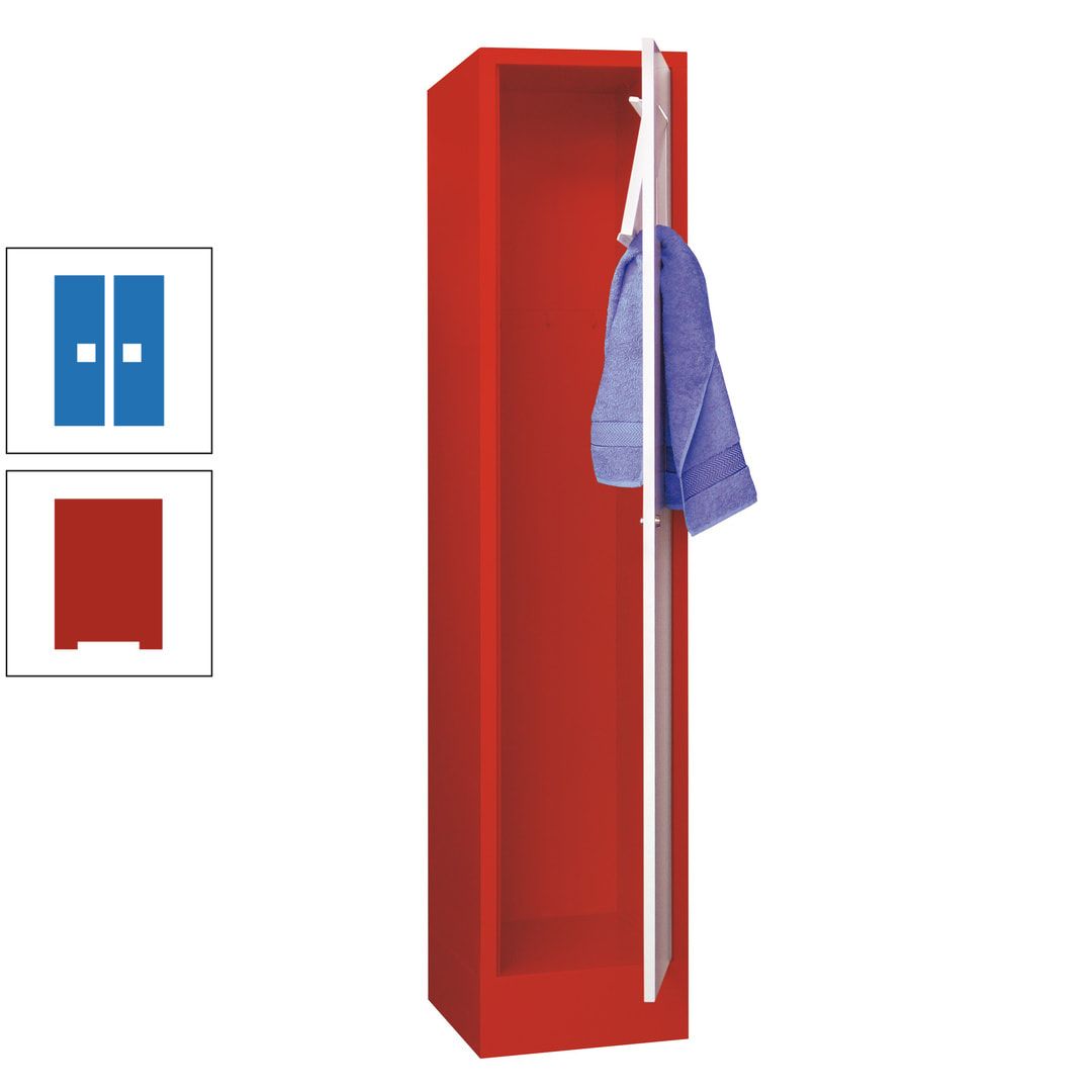 Wäschesammelschrank - 1.850 x 400 x 500 mm (HxBxT) - Sockel - Zylinderschloss - anthrazitgrau