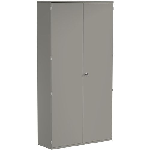 Flügeltürenschrank, Holztüren, 6 Ordnerhöhen, 5 Dekor-Einlegeböden, 2.304 x 1.000 x 425 mm (HxBxT), Frontfarbe Ahorn, Korpusfarbe Ahorn