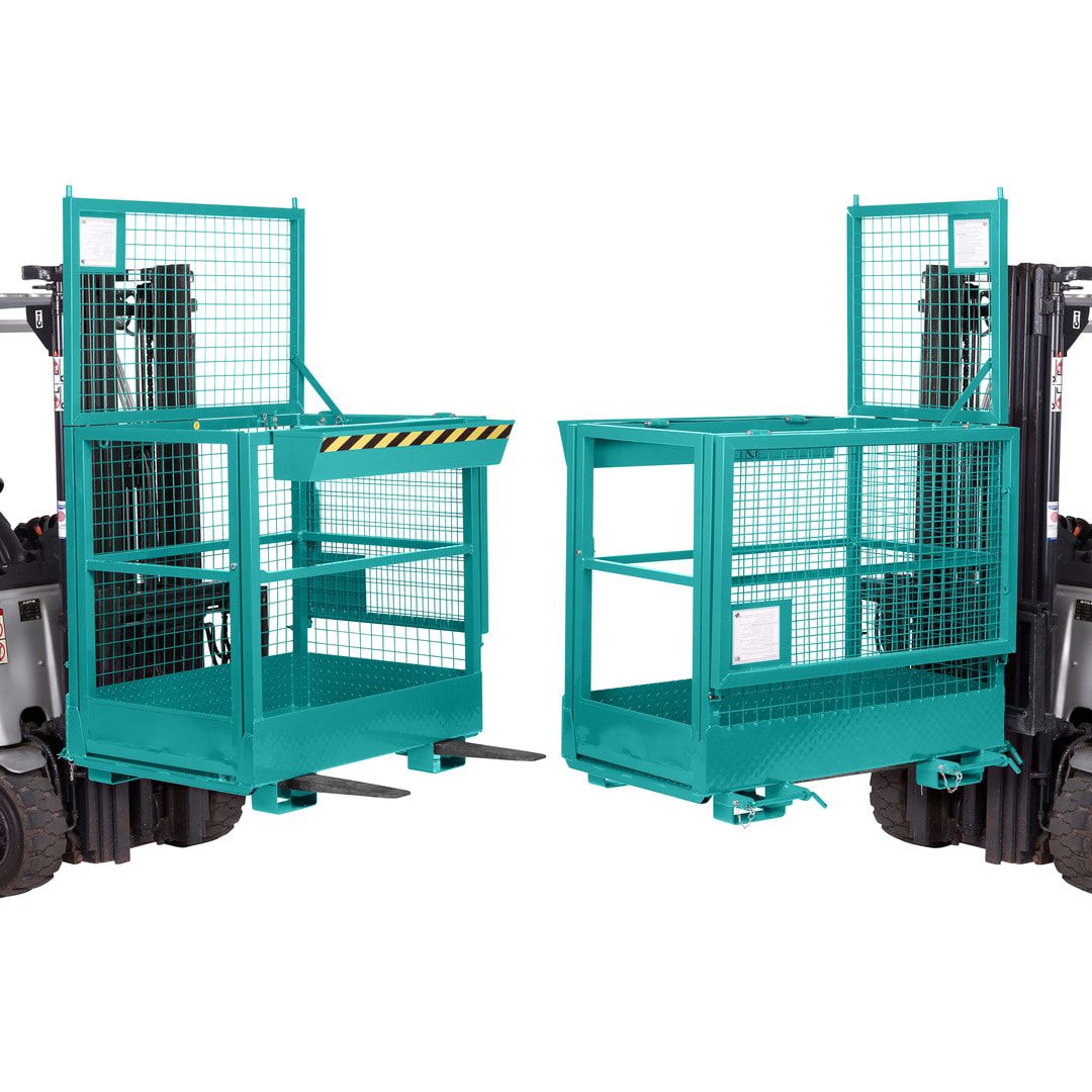 Arbeitsbühne - 2-seitige Aufnahme - Traglast 300 kg - 1.950 x 1.200 x 800 mm (HxBxT) - anthrazitgrau