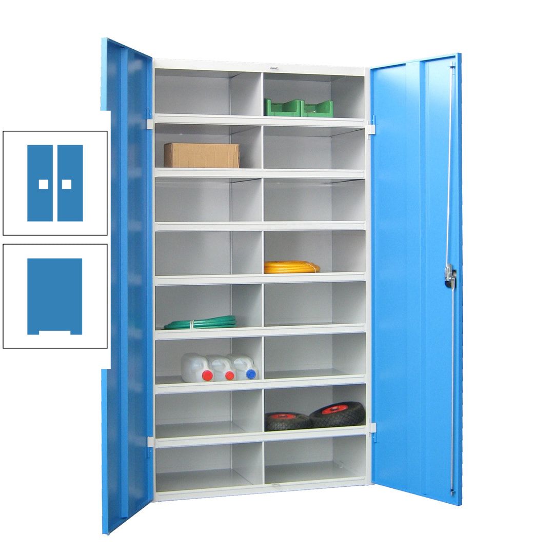Aktenschrank - Fächerschrank - Sortierstation - 16 Fächer - Büroschrank - Dokumentenablage - 1.800 x 1.000 x 530 mm (HxBxT) - anthrazitgrau