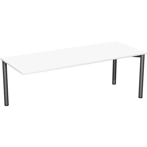 Schreibtisch - 4-Fuß Flex - Bürotisch - 720 x 1.000 x 800 mm (HxBxT) - Gestell anthrazit - Ahorn