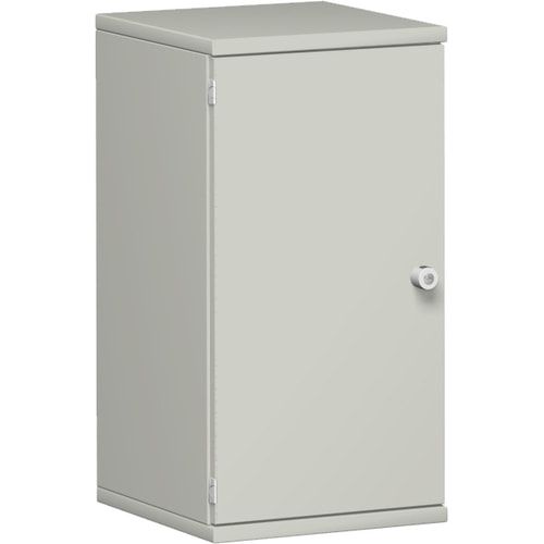 Flügeltürenschrank, Holztüren, Schloss links, 2 Ordnerhöhen, 1 Einlegeboden, 768 x 400 x 425 mm (HxBxT), Frontfarbe Ahorn, Korpusfarbe Ahorn