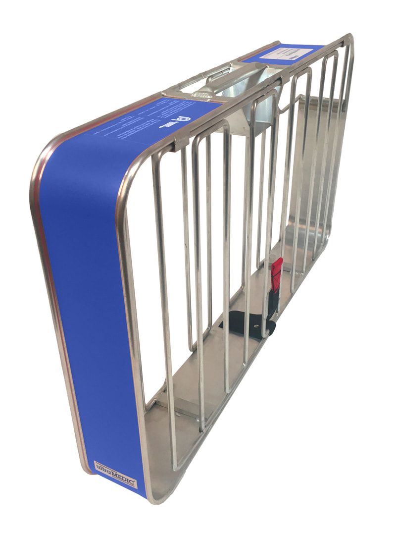 ultraMEDIC Schlauchpaketkorb, für B-Schläuche, Schlauchtragekorb, 510 x 870 x 150 mm (HxBxT), individuelle Kennzeichnung, Farbe blau