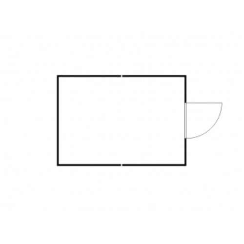 Isolierter Gefahrstoffcontainer - 2.510 x 4.050 x 4.340 mm (HxBxT) - Auffangvolumen 2 x 1.050 l - Sensorlüfter - Doppelflügeltür kurze Seite