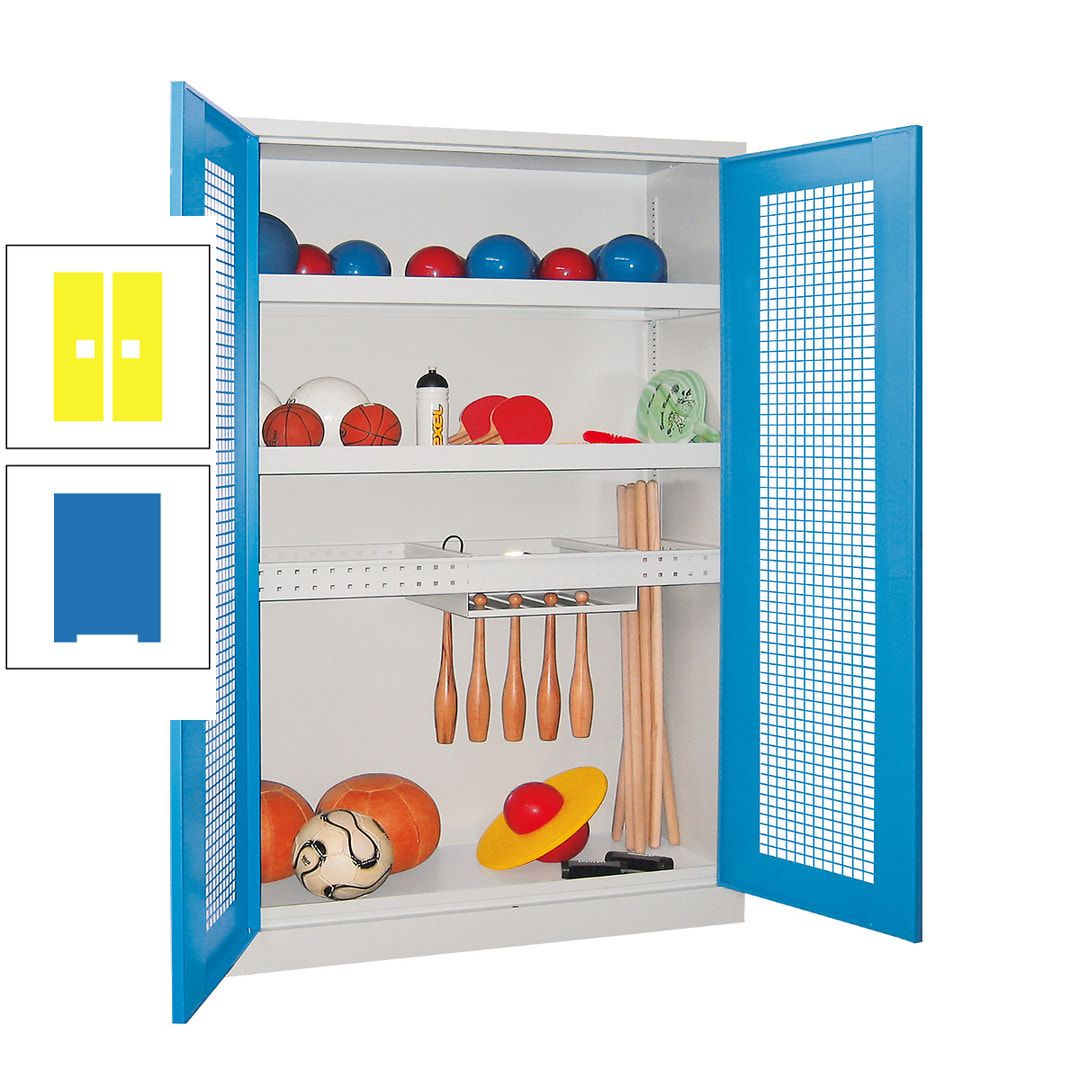 Sportschrank - Vollblechtüren - Variante 2 - 1.950x1.200x500 mm (HxBxT) - anthrazitgrau