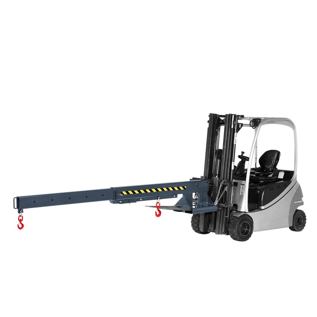 Kranarm für Gabelstapler - max. Traglast 5.000 kg - Länge 2.220 - 3.720 mm - anthrazitgrau