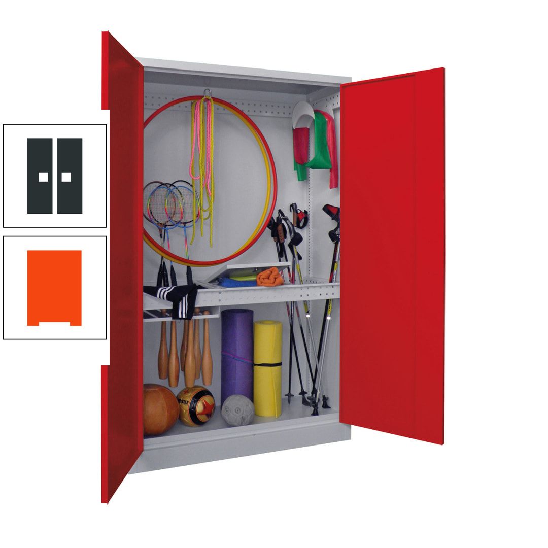 Sportschrank - Vollblechtüren - 1.950x1.200x500 mm (HxBxT) - anthrazitgrau
