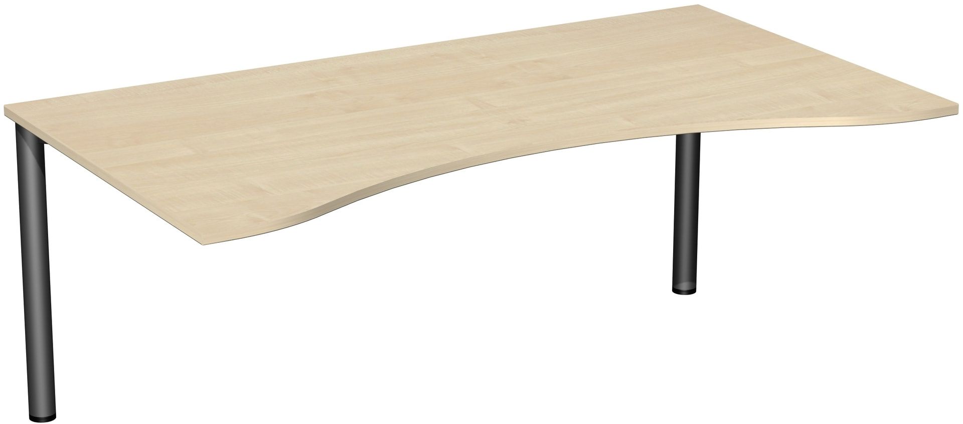 Ergo-Schreibtisch - 4-Fuß Flex - Bürotisch - 720 x 1.600 x 1.000 mm (HxBxT) - Gestell anthrazit - Ahorn