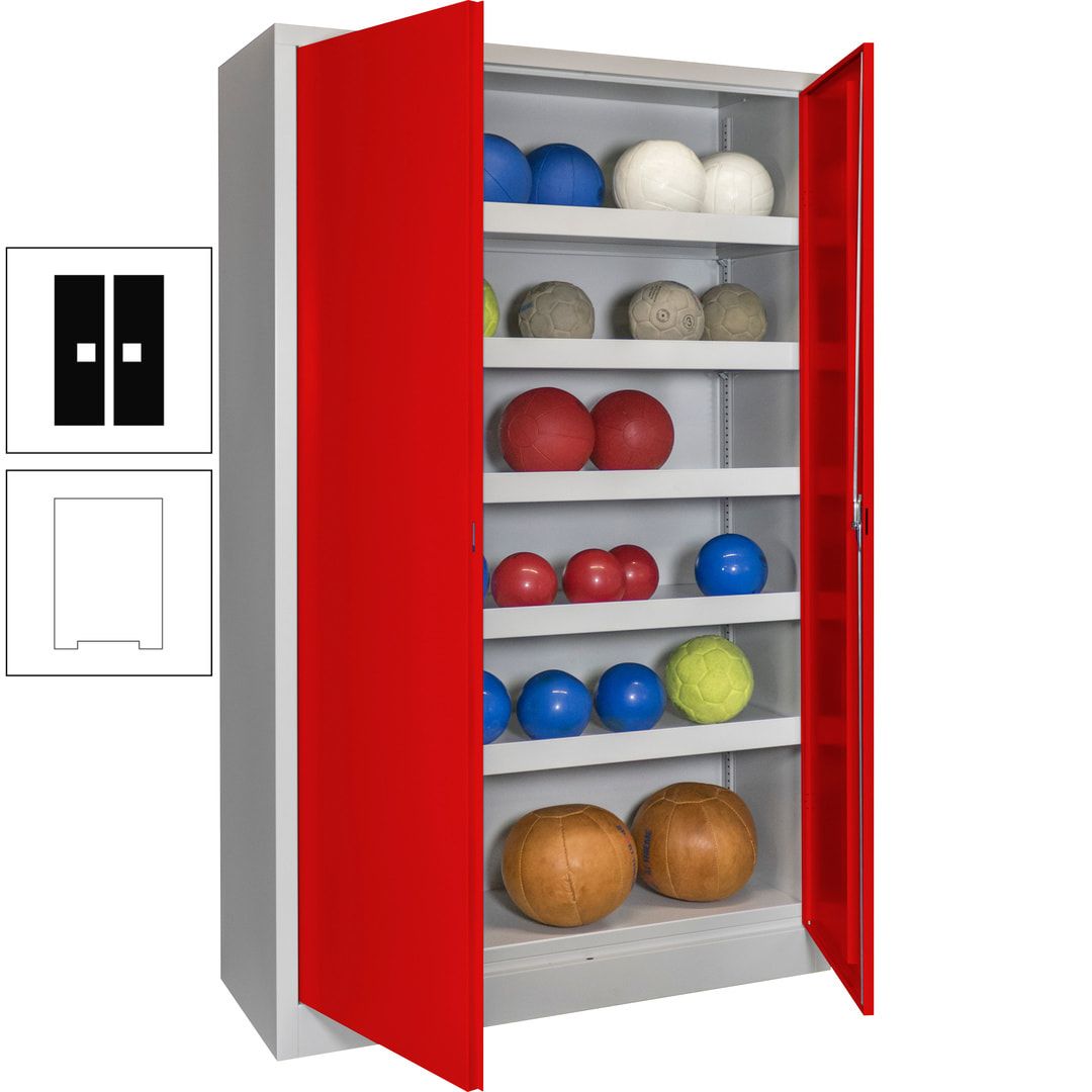 Ballschrank - Vollblechtüren - 5 Böden - 1.950x1.200x500 mm (HxBxT) - anthrazitgrau
