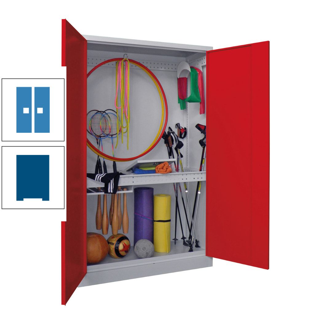 Sportschrank - Vollblechtüren - 1.950x1.200x500 mm (HxBxT) - anthrazitgrau