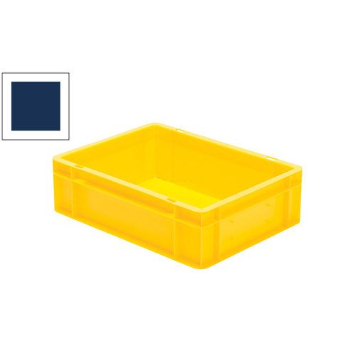 Eurobox - Eurokasten - Volumen 10 l - Boden geschlossen, Wände durchbrochen - 120 x 300 x 400 mm (HxBxT) - VE 4 Stk. - blau