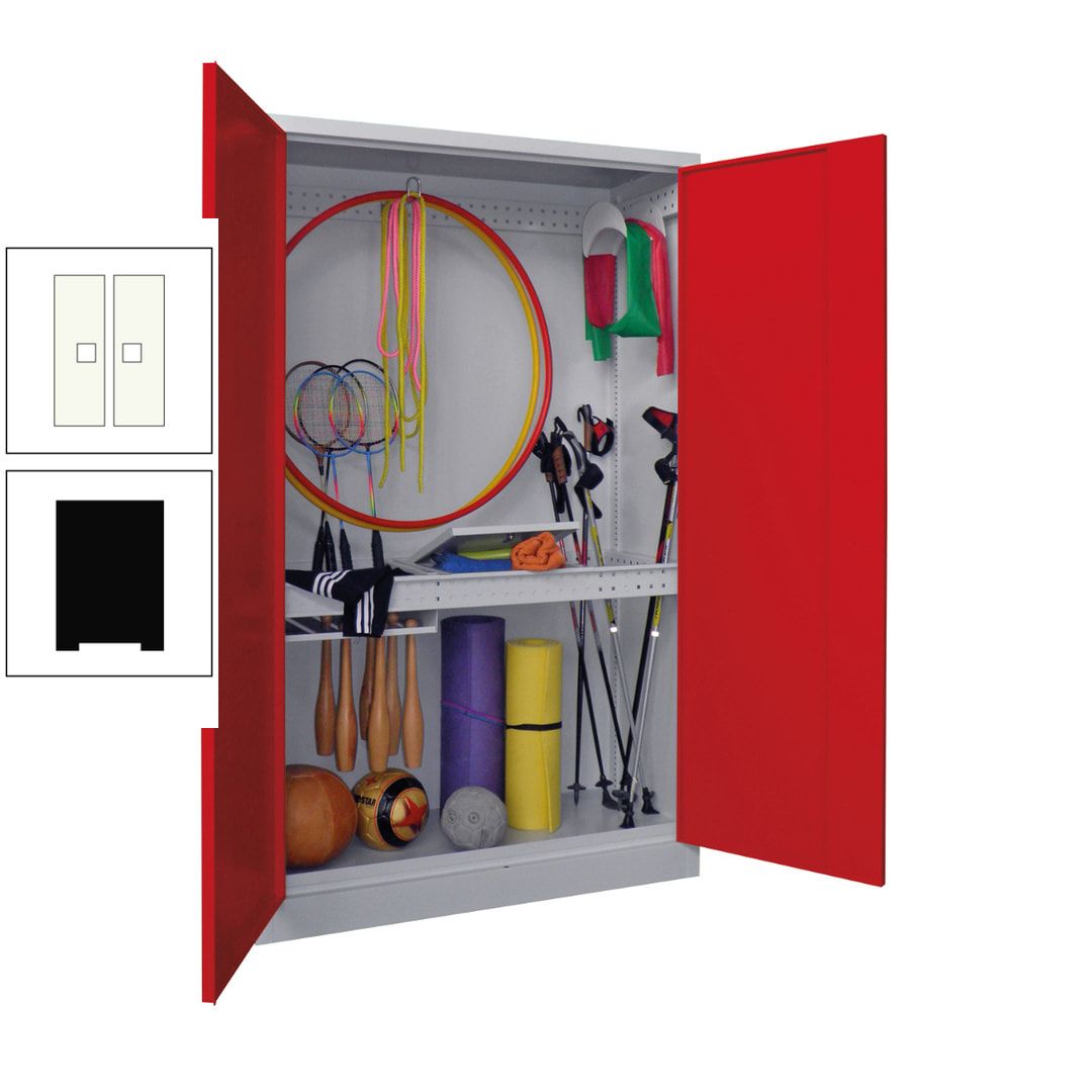 Sportschrank - Vollblechtüren - 1.950x1.200x500 mm (HxBxT) - anthrazitgrau