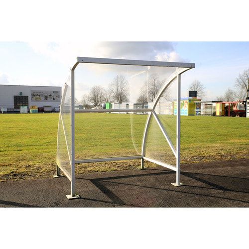 Fahrradunterstand - Fahrradgarage mit Bogendach - Stahl und Kunststoff - 2.290 x 2.090 x 2.100 mm (HxBxT) - Farbe Achatgrau