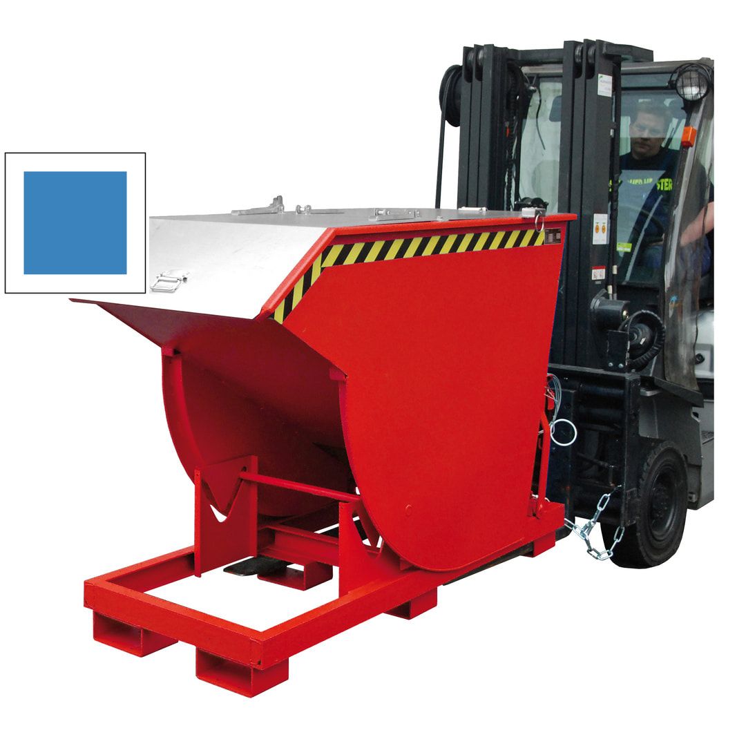 BAUER Kippbehälter m. Abrollmechanismus - 1.000 l - 3.000 kg - feuerrot
