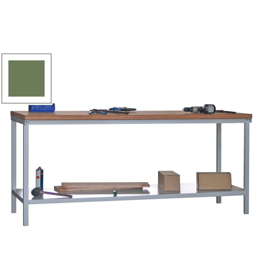 Werkbank mit Ablageboden - 900 x 2.000 x 700 mm (HxBxT) - Traglast 1.400 kg - anthrazitgrau