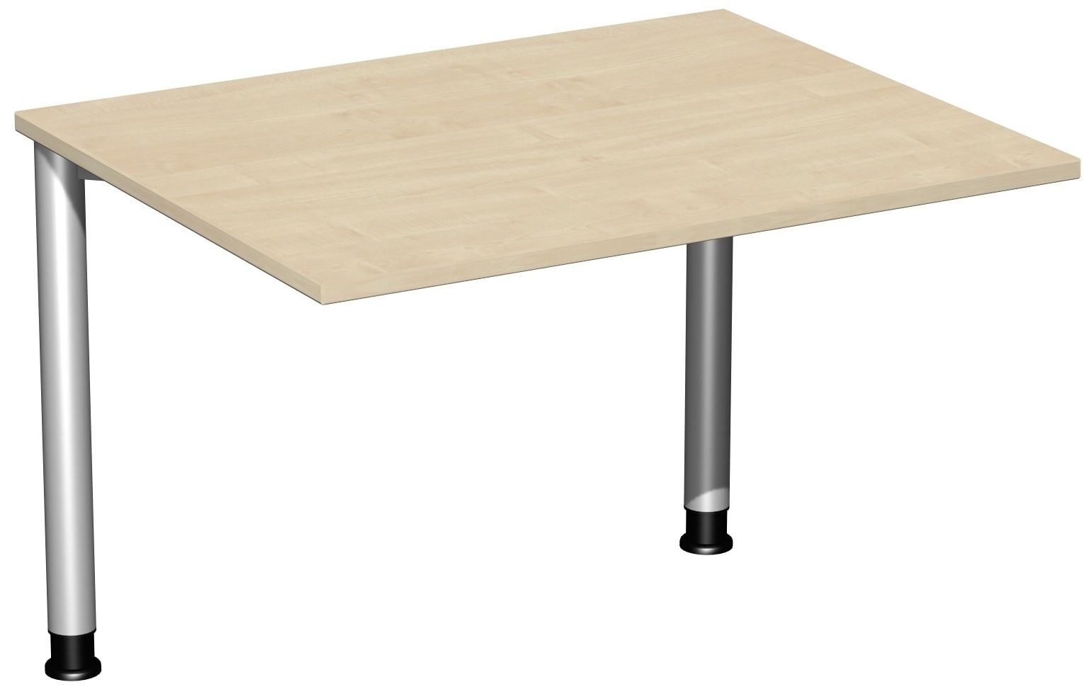 Schreibtisch - 4-Fuß Flex - Bürotisch - Höhe 680-800 mm - 1.000 x 800 mm (BxT) - Gestell anthrazit - Ahorn