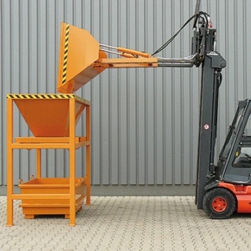 Eichinger Stapler-Schaufel, hydraulisch, Volumen 1.000 l, Traglast 2.000 kg, Maße 820 x 1.830 x 1.865 mm, Farbe anthrazitgrau (RAL 7016)