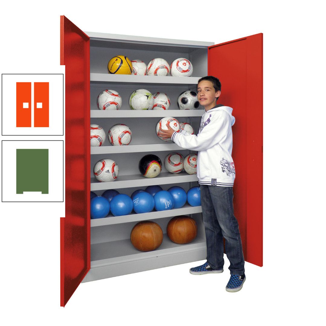 Ballschrank - Vollblechtüren - 5 Böden - 1.950x1.500x500 mm (HxBxT) - anthrazitgrau