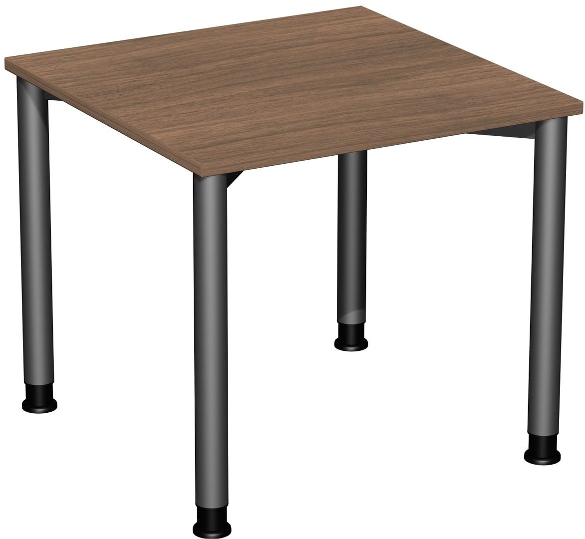 Schreibtisch - 4-Fuß Flex - Bürotisch - Höhe 680-800 mm - 1.200 x 600 mm (BxT) - Gestell anthrazit - Ahorn