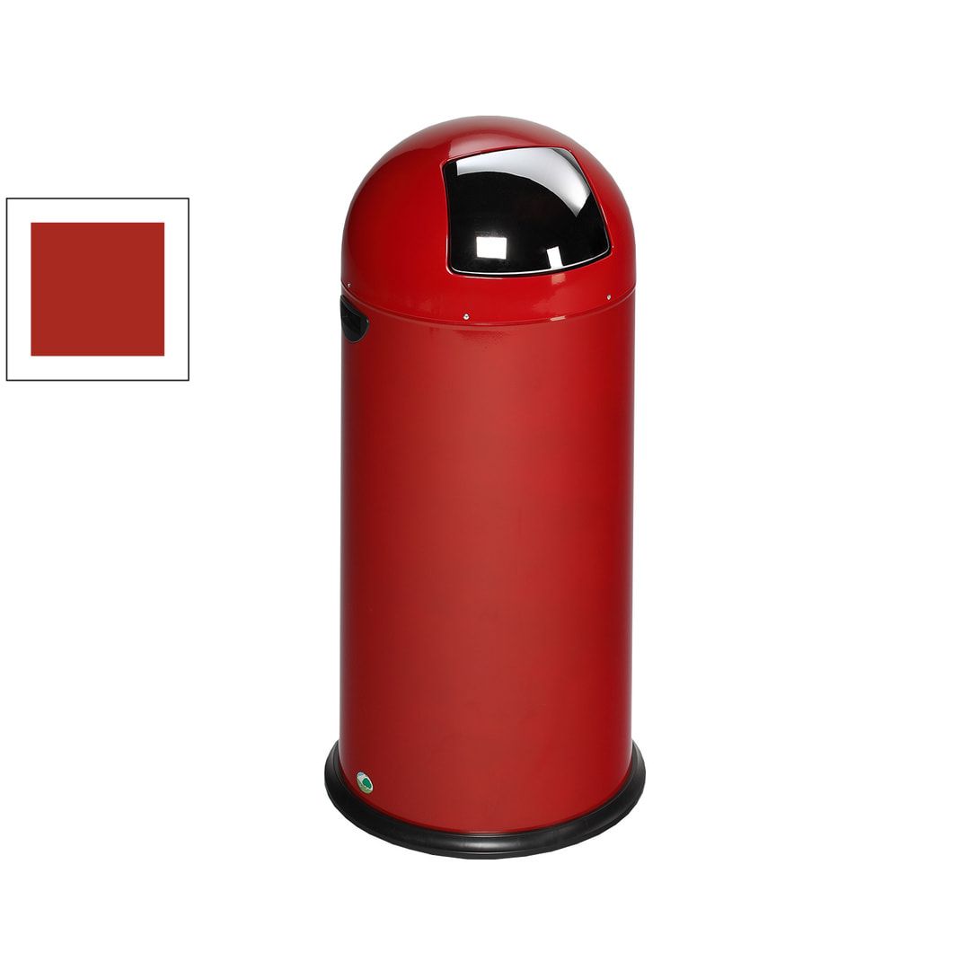 Abfalleimer - 52 l - Edelstahl - mit Einwurfklappe - Mülleimer