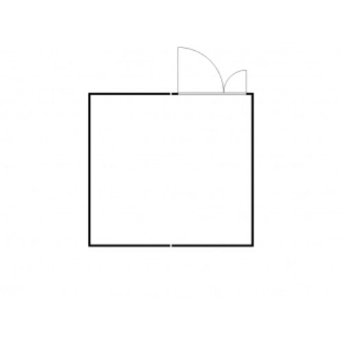 Isolierter Gefahrstoffcontainer - 2.520 x 5.050 x 4.340 mm (HxBxT) - Auffangvolumen 2 x 1.480 l - Sensorlüfter - Doppelflügeltür kurze Seite