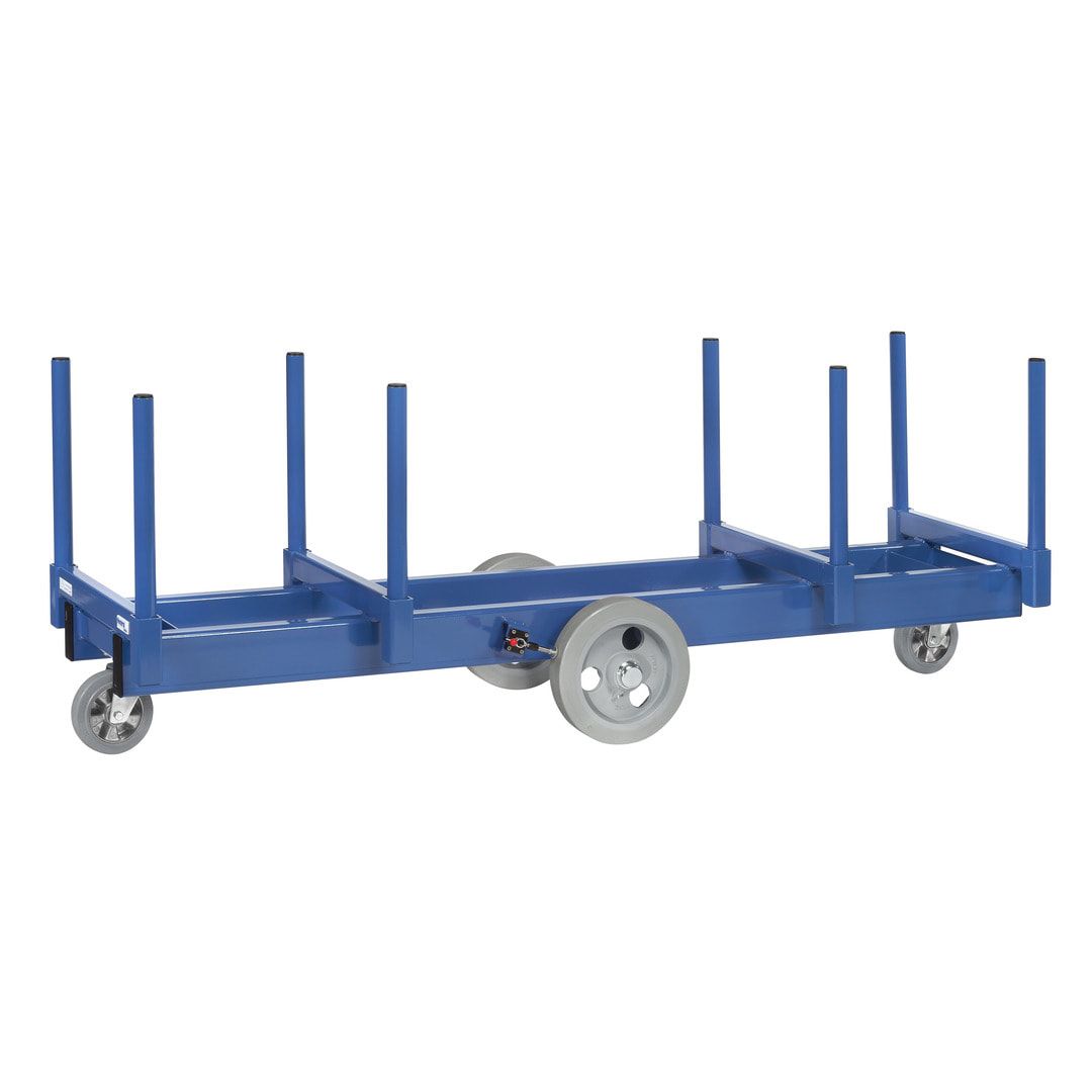 Fetra Langmaterial-Wagen - Traglast 2.500 kg - Elastic-Vollgummi-Bereifung - 700 x 2.500 mm (BxT)