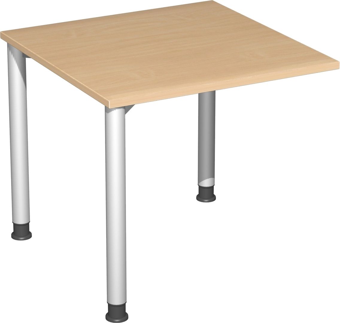 Schreibtisch - 4-Fuß Flex - Bürotisch - Höhe 680-800 mm - 1.200 x 600 mm (BxT) - Gestell anthrazit - Ahorn