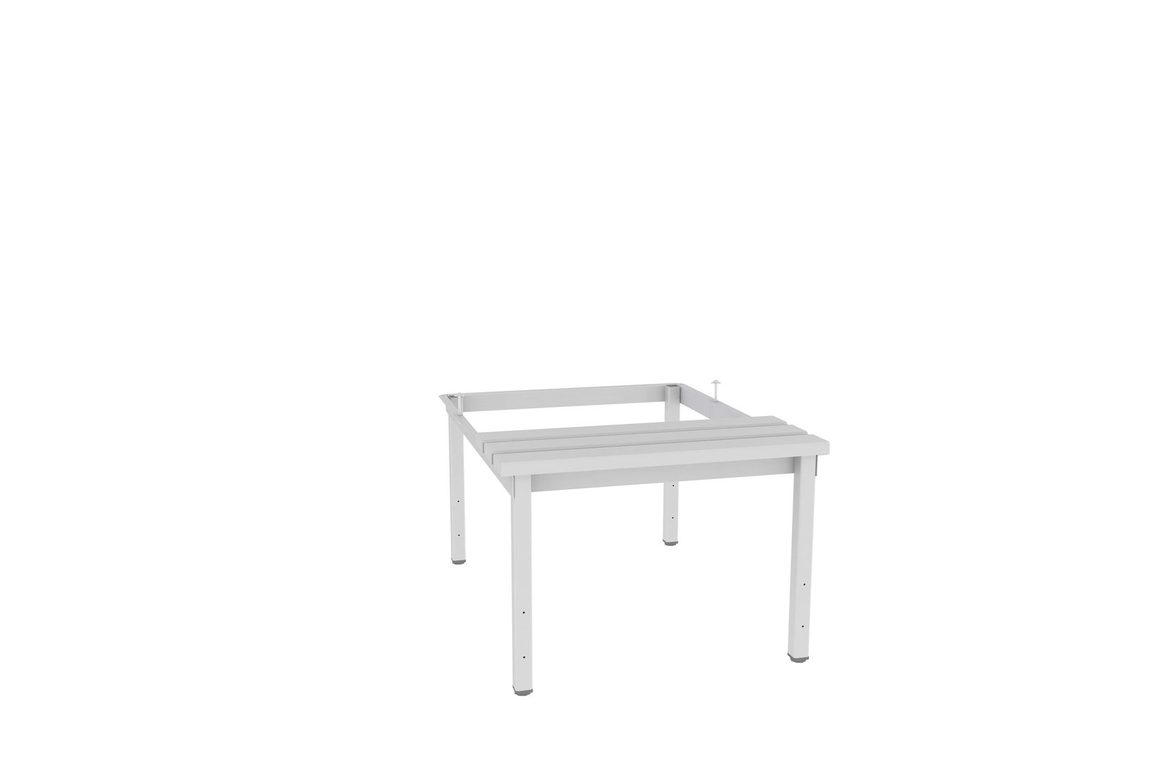 Untergestell inkl.Sitzbank für Garderobenschrank, 390 x 590 x 745 mm (HxBxT), Gestellfarbe anthrazitgrau, Sitzleisten Plastic-lichtgrau