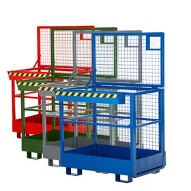 Arbeitsbühne für Stapler und Frontlader - Arbeitskorb - Montagebühne - 2 Personen - Tragkraft 300 kg - 1.910 x 1.200 x 800 mm (HxBxT)