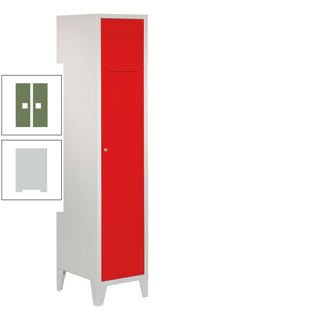 Wäschesammelschrank - 1.850 x 400 x 500 mm (HxBxT) - Füße - Drehriegel - anthrazitgrau